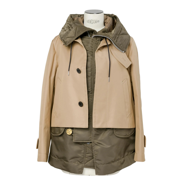 Hooded Cotton Gabardine Jacket
