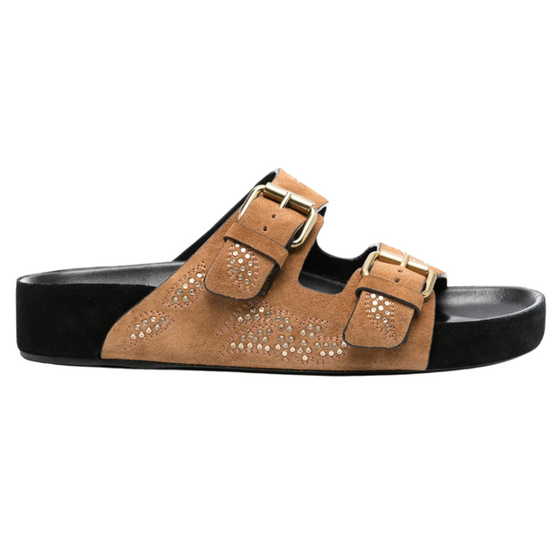 Cognac/Gold Lenyo Sandal