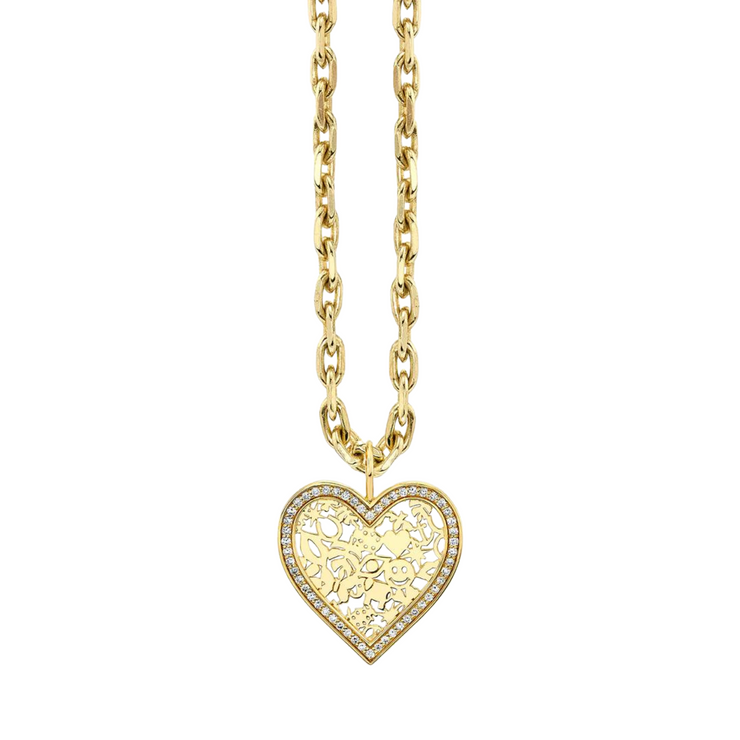 Large Icon Wallpaper Heart Charm Necklace