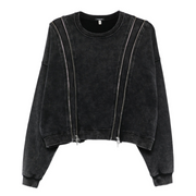 ZIPPERED CREWNECK