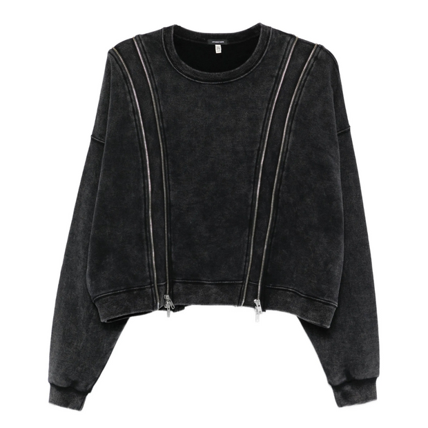 ZIPPERED CREWNECK