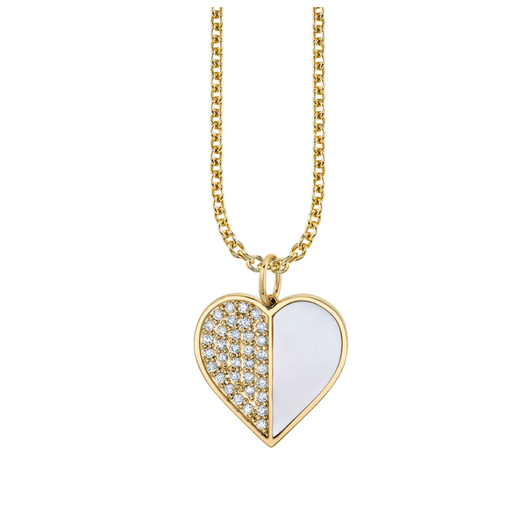 Mother of Pearl Heart Necklace