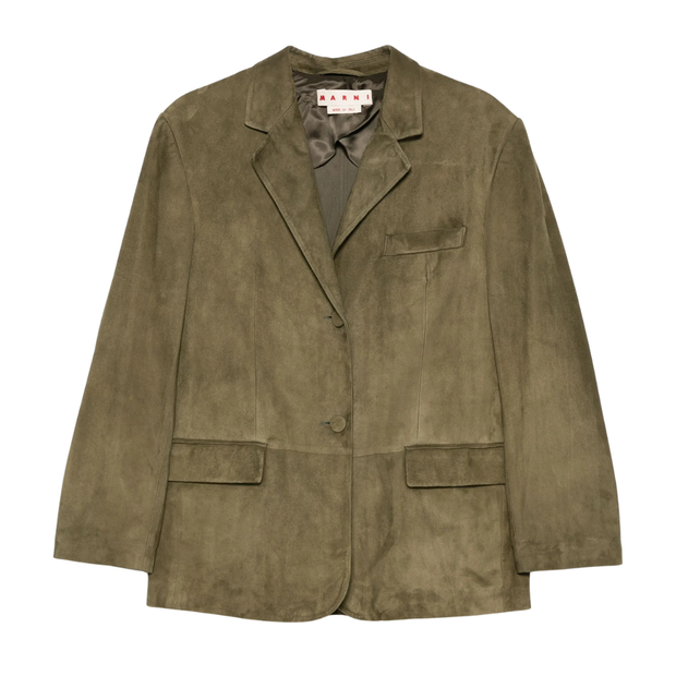 Deep Sage Suede Jacket