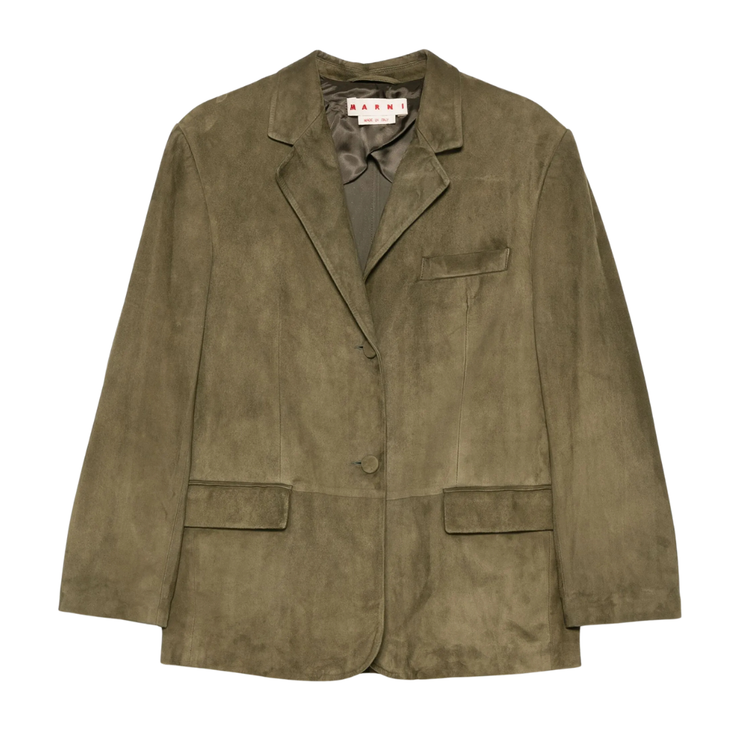 Deep Sage Suede Jacket