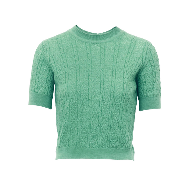 Diane Knit Top-Meadow Green