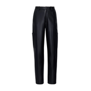 Faux Leather Tapered Trouser