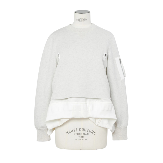 Ecru Sponge x Nylon Pullover