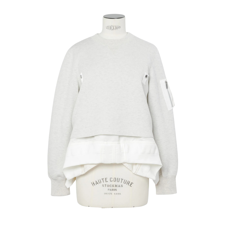 Ecru Sponge x Nylon Pullover