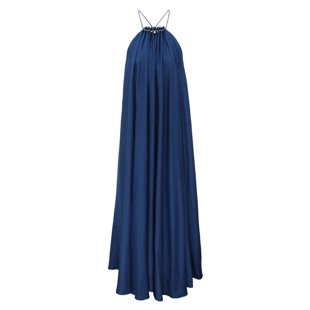 Aster Gathered Bead Maxi Dress