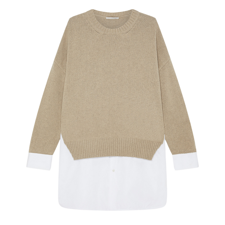 Merino & Poplin Jumper