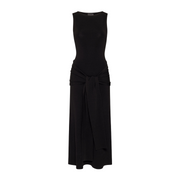 Tie Waist Dress - Black