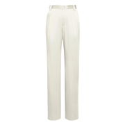 Cream Satin Relaxed Pant