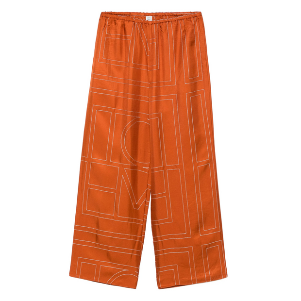 Terracotta Silk Bottoms