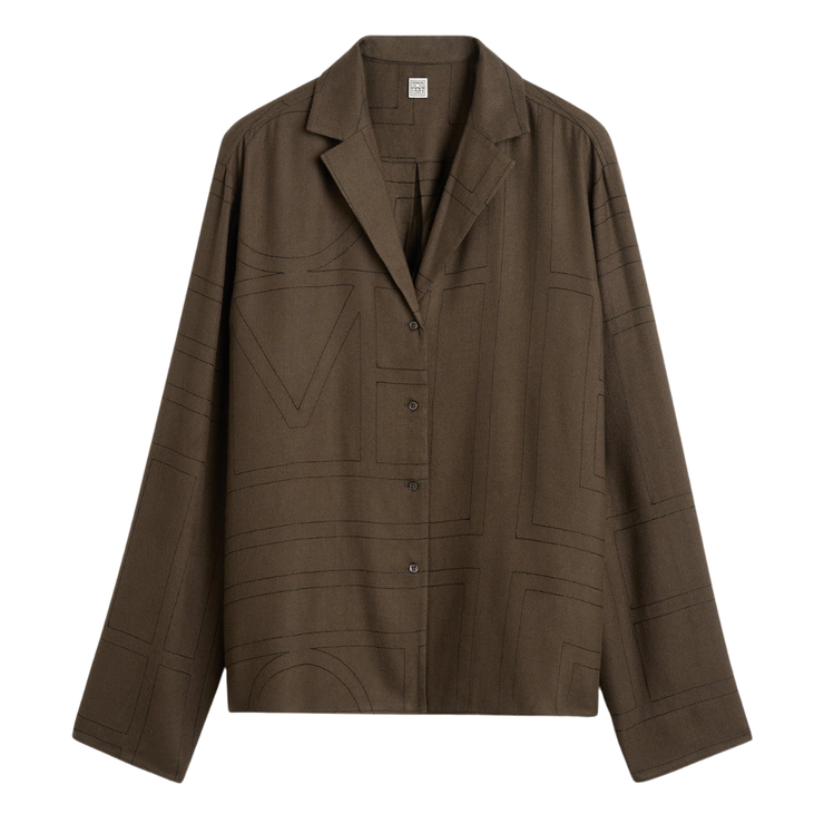 Flannel Monogram Top