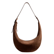 Dark Brown Suede Augustina Hobo