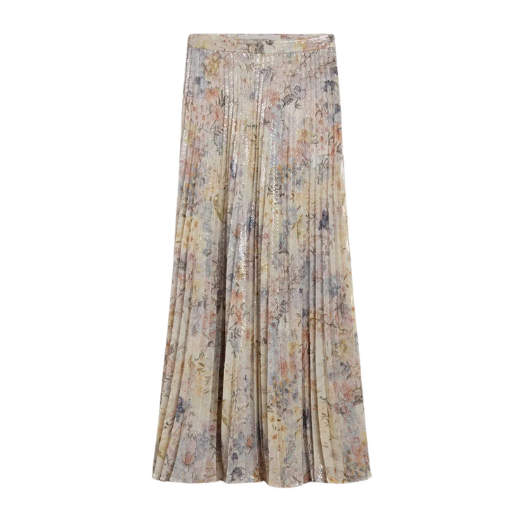 Sequin Pastel Floral Skirt