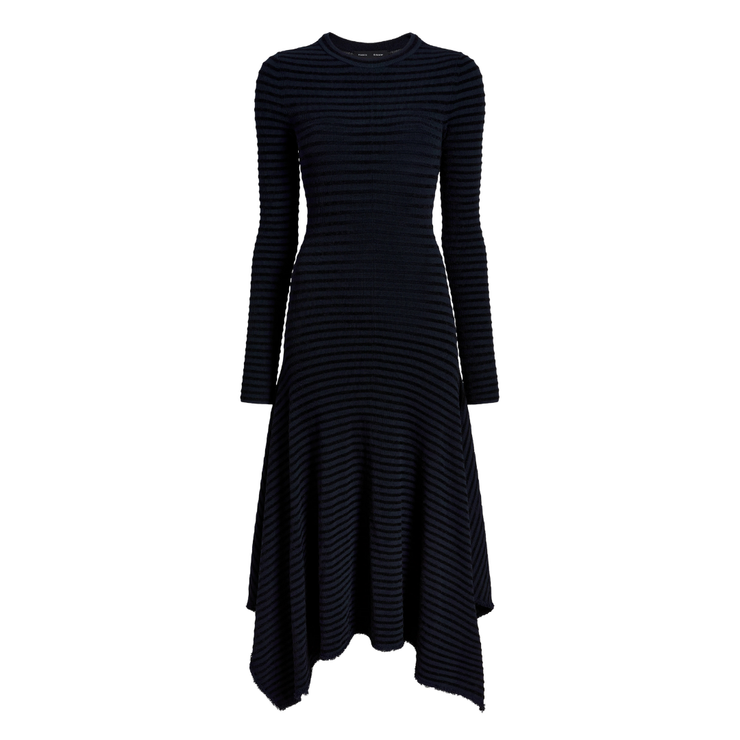 Didi Dress in Velvet Stripe