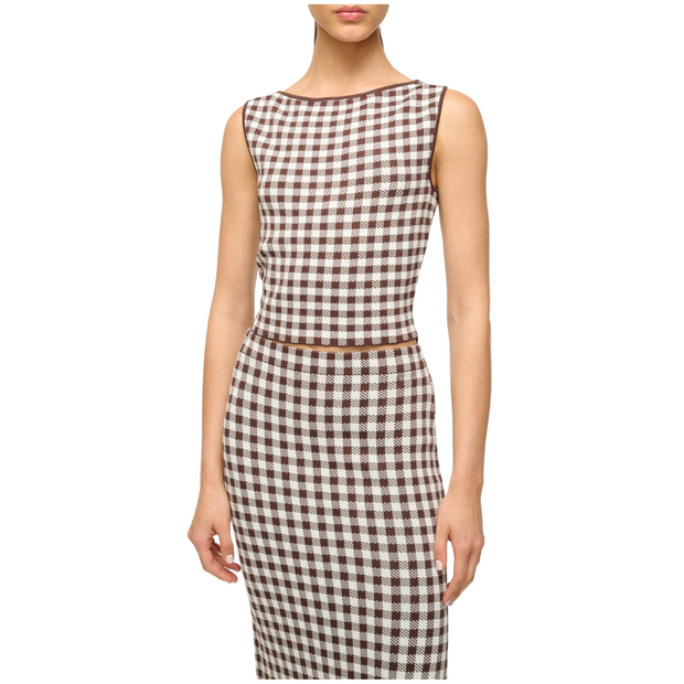 Montgomery Top - Chocolate Gingham