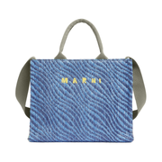 Wavy Woven Basket Tote
