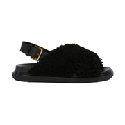 Shearling Criss Cross Sandal