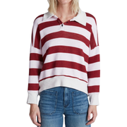 Stripe Polo Sweatshirt