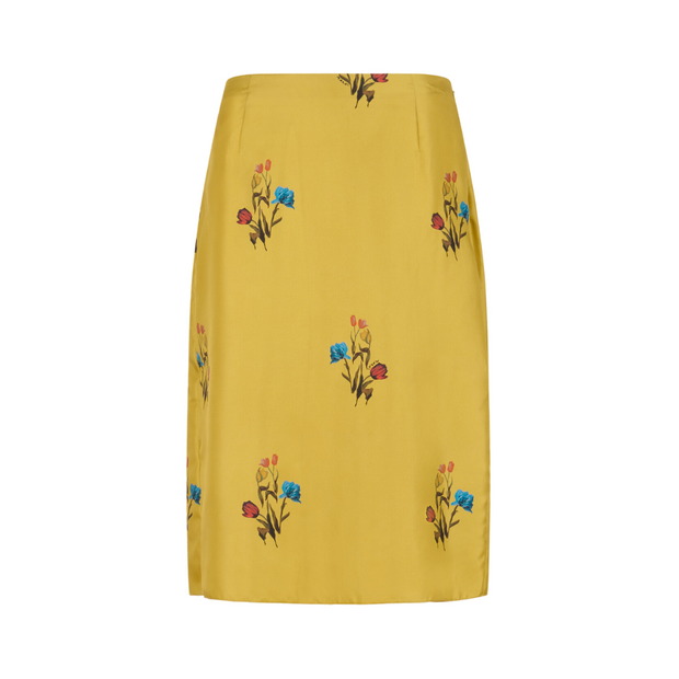 Tulip Silk Printed Skirt