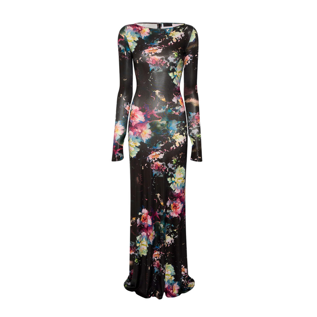 Jersey Floral Gown