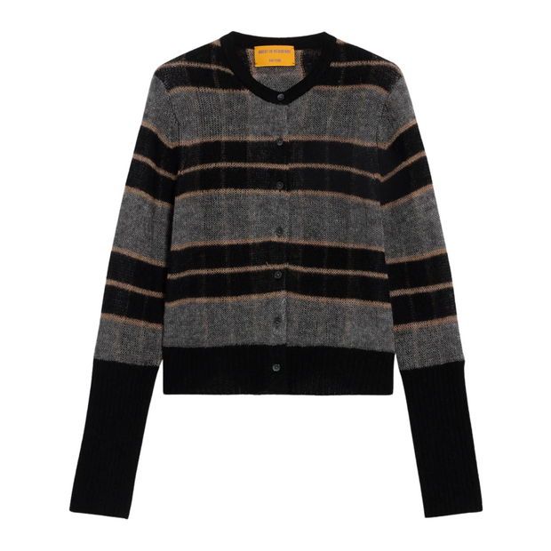 Shadow Plaid Cardigan
