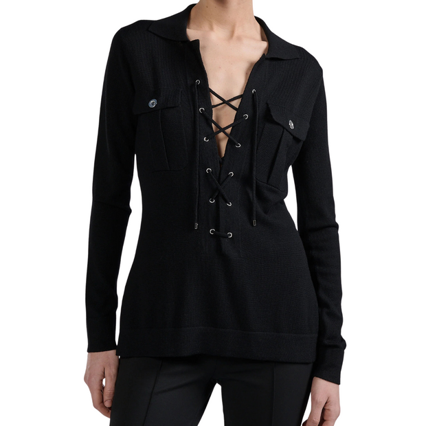 Lace Up Knit