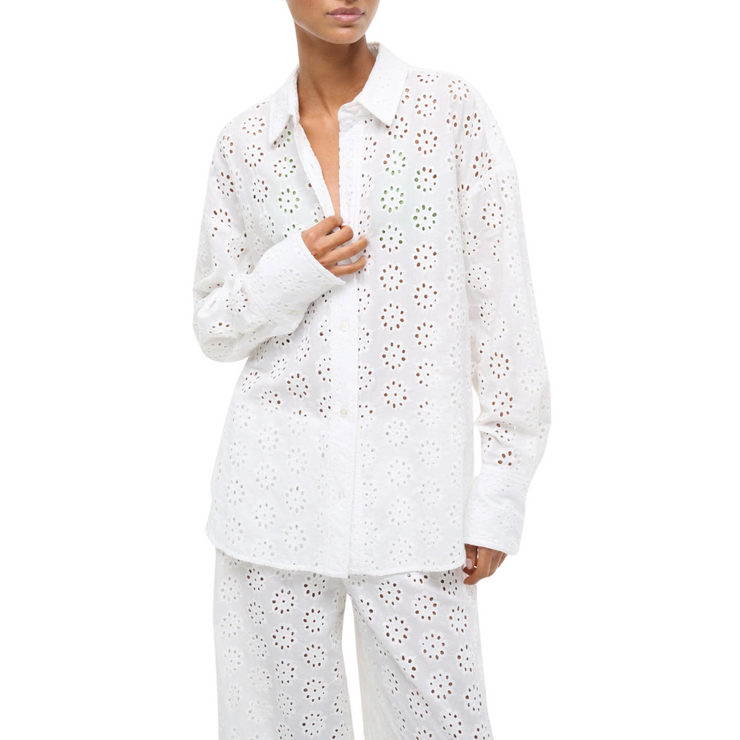 Colton Top in White Eyelet