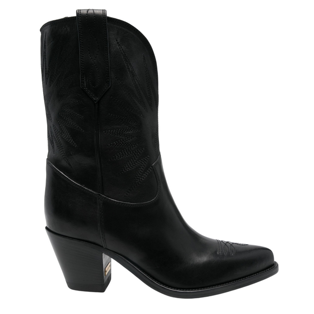 Black Leather Francesca Boot