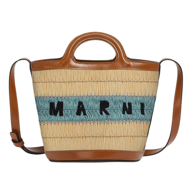 Stripe Raffia Sac Bag