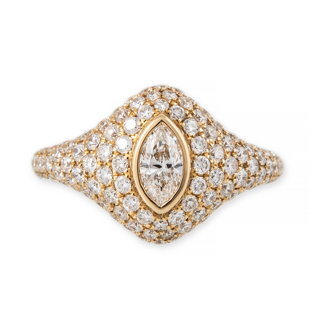 Full Pave Marquise Ring