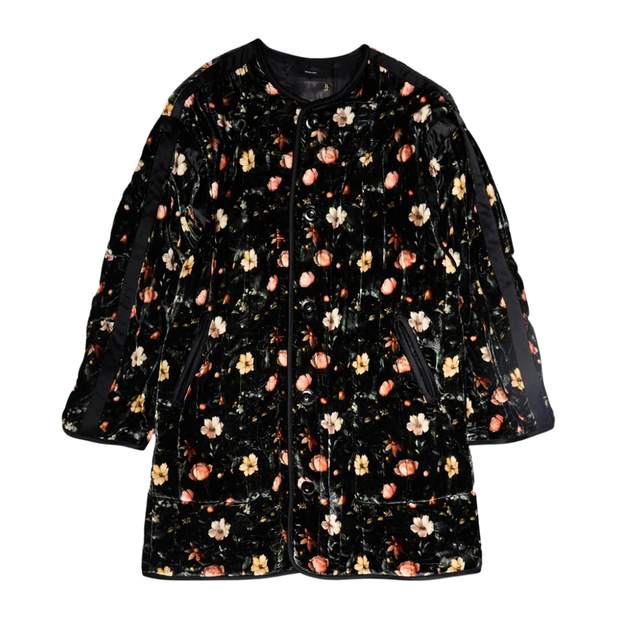 Multifloral Padded Liner Coat