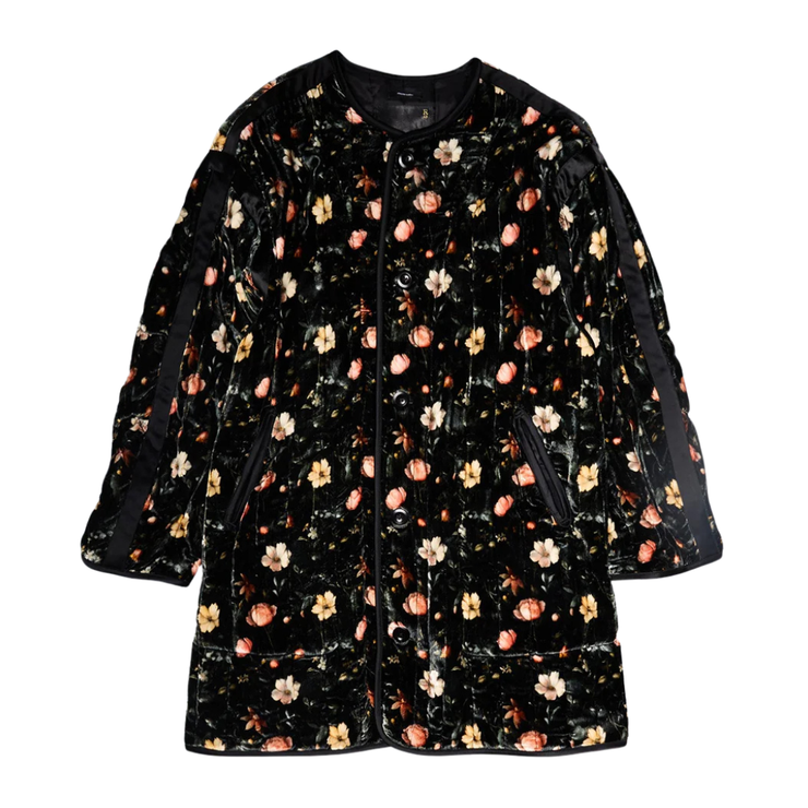 Multifloral Padded Liner Coat