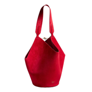 Ruby Small Suede Lotus Tote
