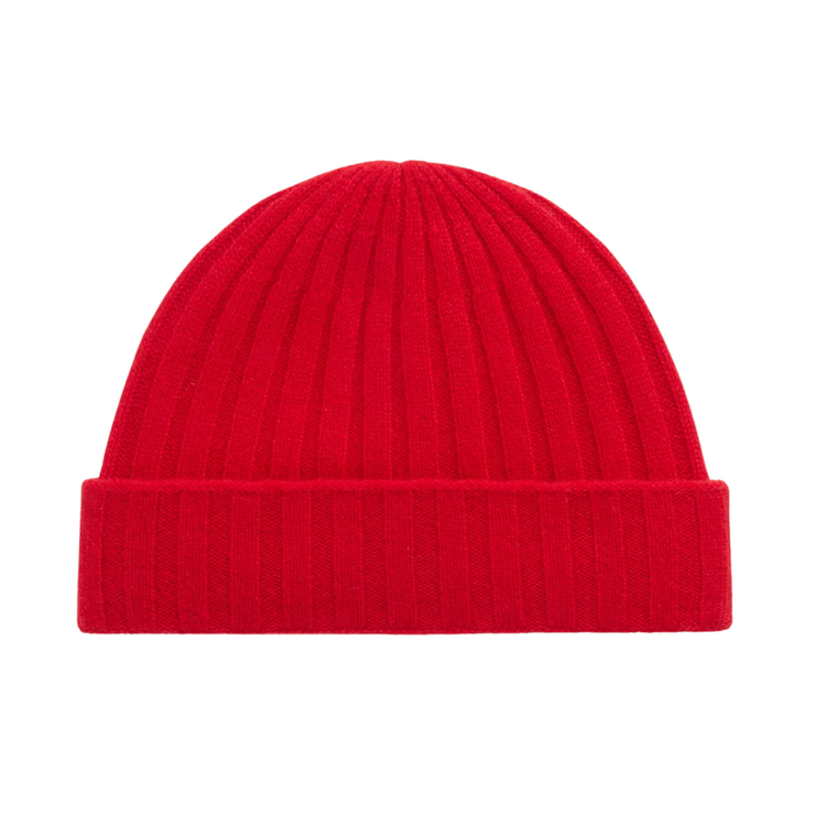 Cashmere Beanie in Poppy