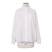 Poplin x Chiffon Side Zip Shirt