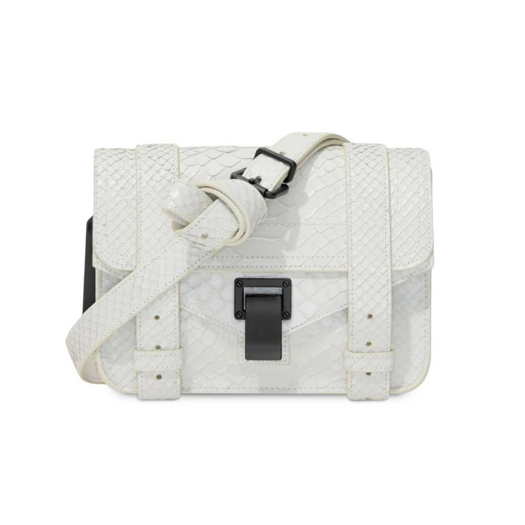 Carved Python PS1 Mini Crossbody Bag