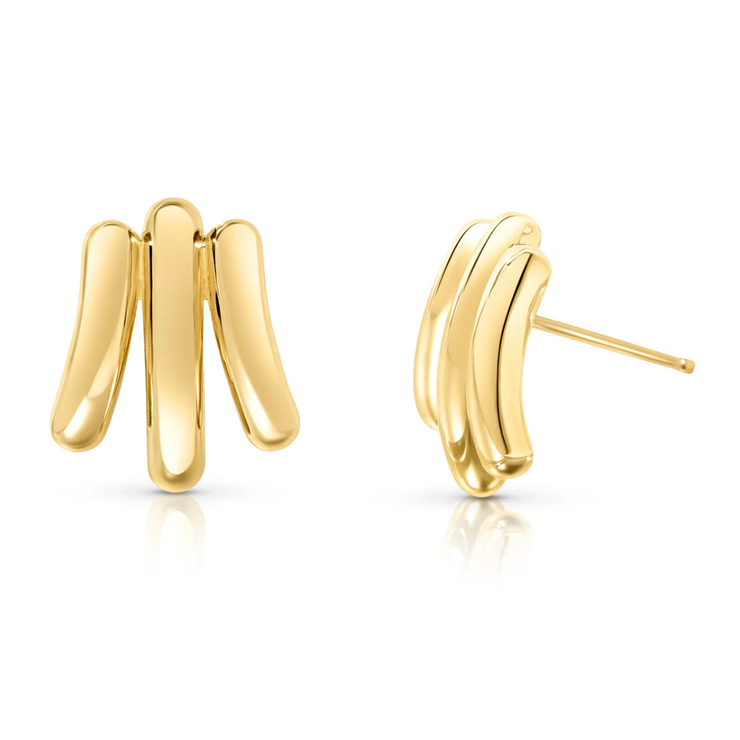 Gold Serre Earring