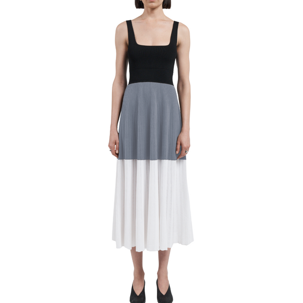 Square Neck Color Block Dress