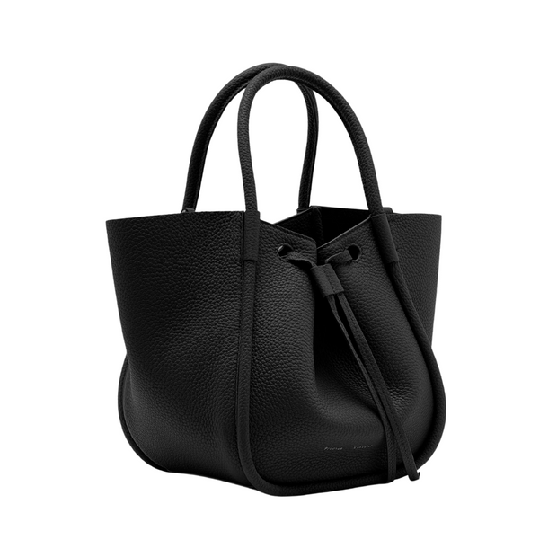 Black Small Ruched Tote
