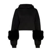 Marabou Cropped Hoodie