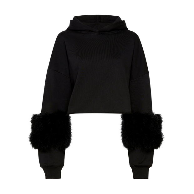 Marabou Cropped Hoodie