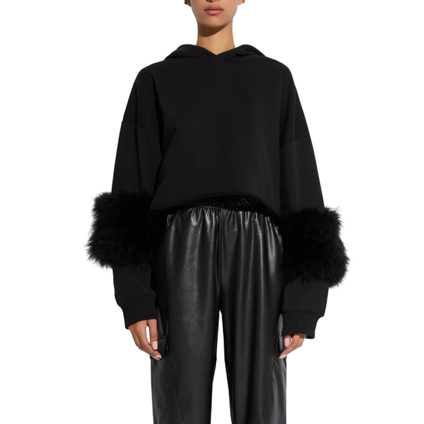 Marabou Cropped Hoodie