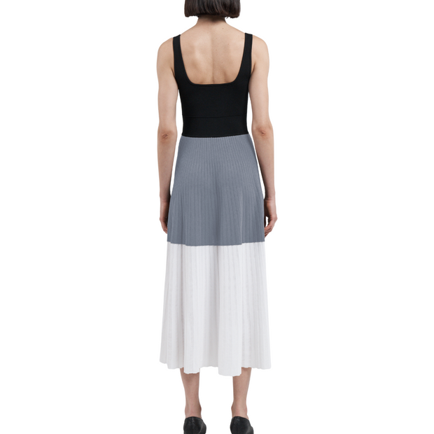 Square Neck Color Block Dress