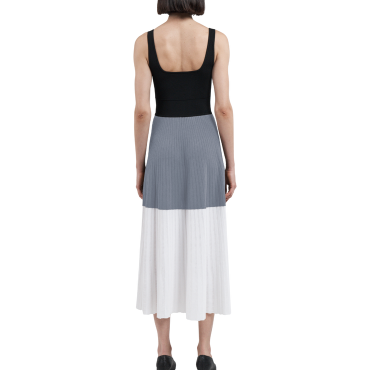 Square Neck Color Block Dress
