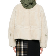 Faux Shearling & Grosgrain Jacket