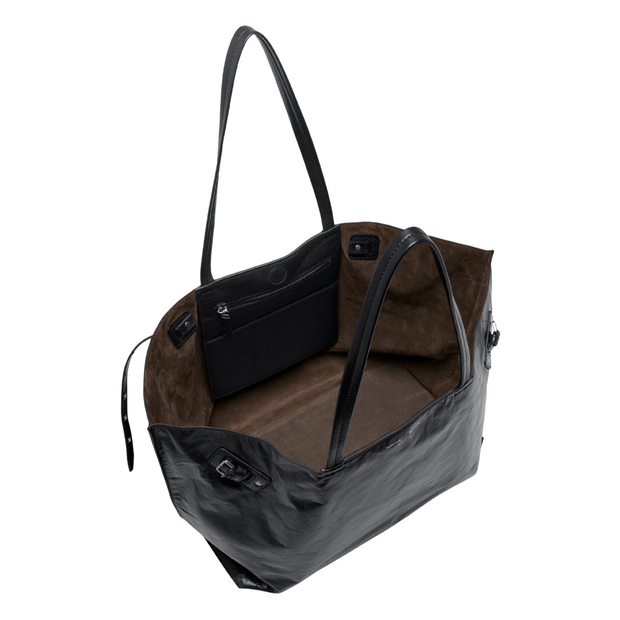 Black Paper Calf Days Tote