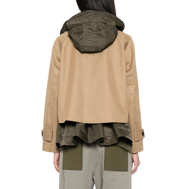 Hooded Cotton Gabardine Jacket
